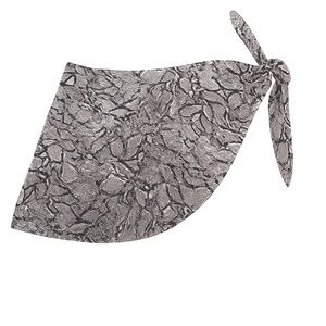 Good American Snakeskin Print Wrap Skirt Size 0–4 Gray Taupe Tie Waist